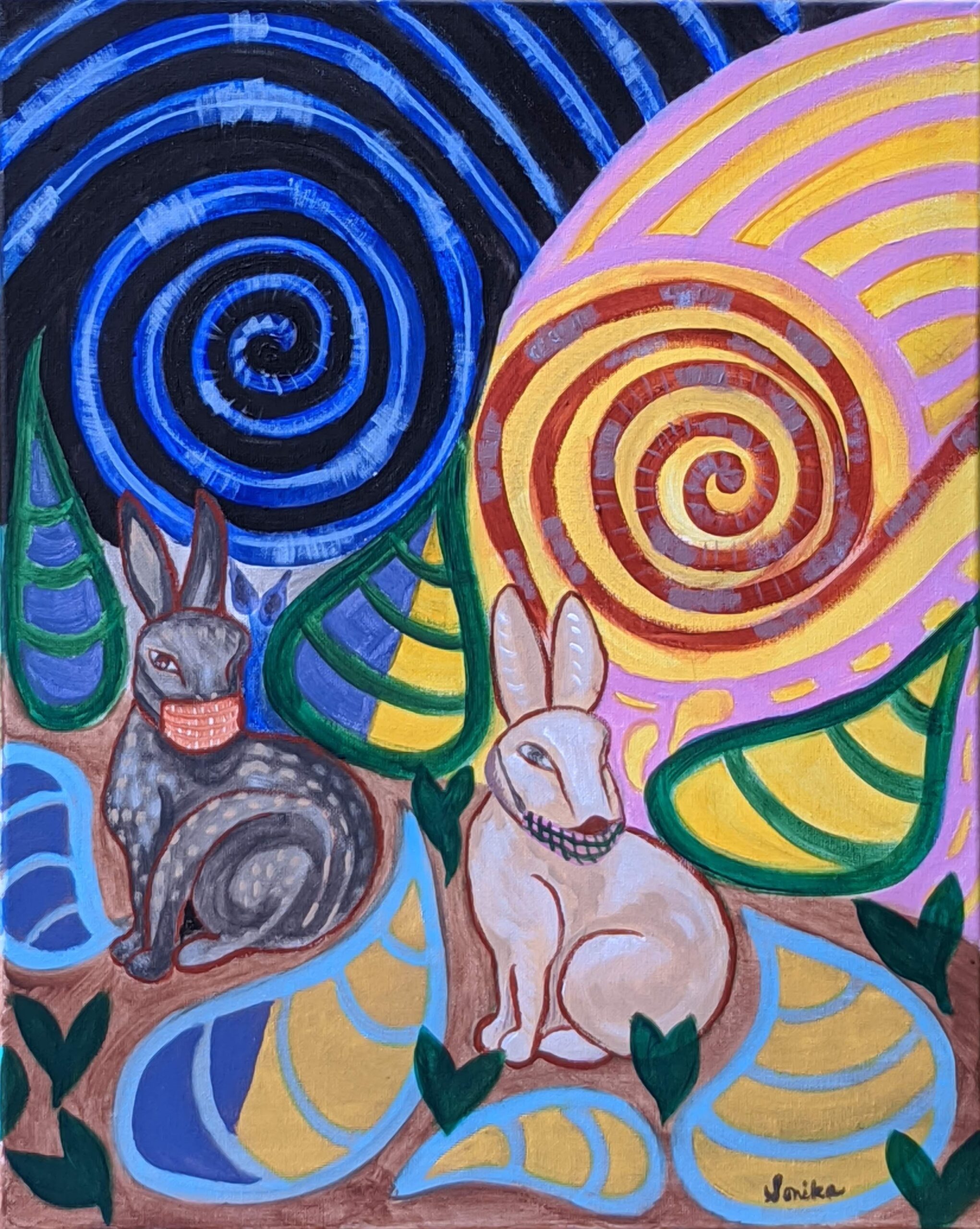 “We Shall Overcome: Hope And Justice (Bunnies)” by Sonika Gupta