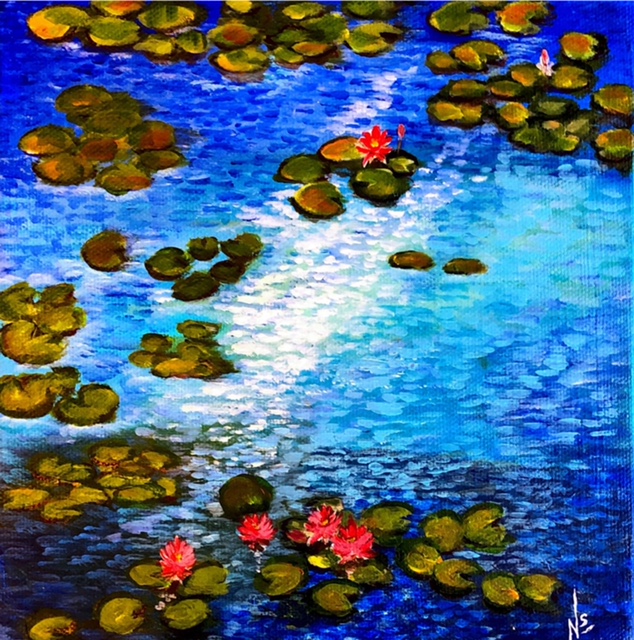 “Waterlilies Series 2” – By Natalie Sambamurty