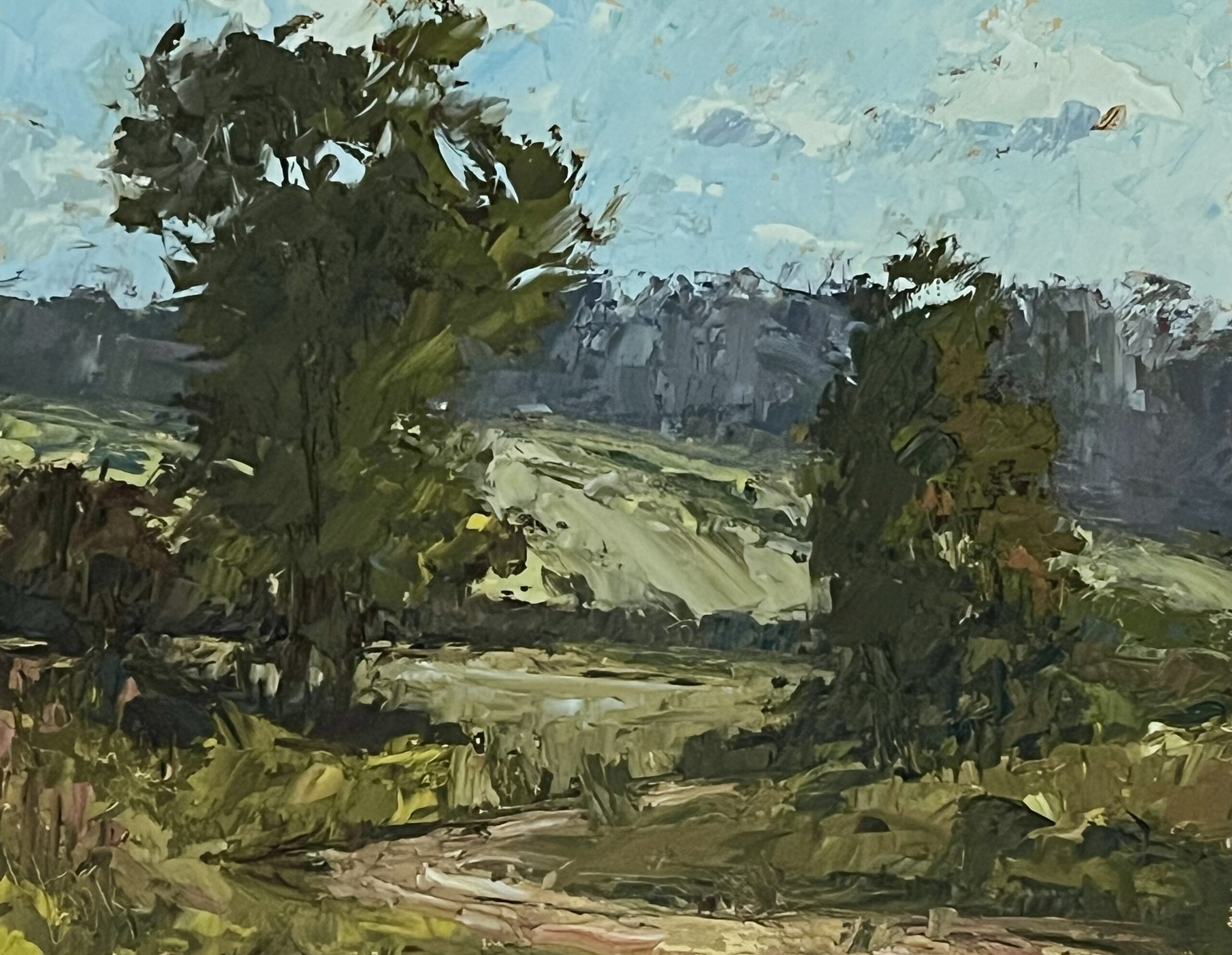 North Stonington Fields, 11 x 14, Oil/Board $750 – By Howard Park