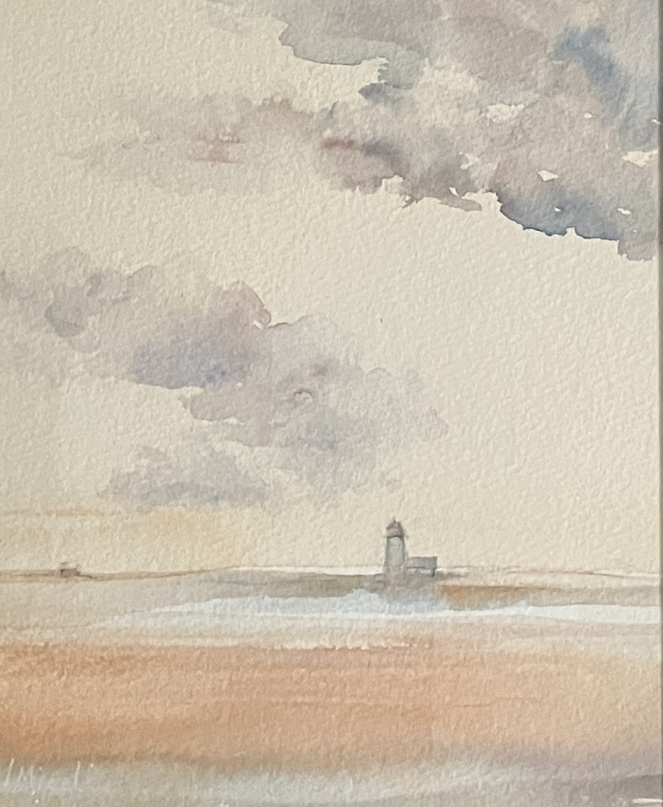 The Lighthouse, 8×10” watercolor $150 – By Lisa Miceli